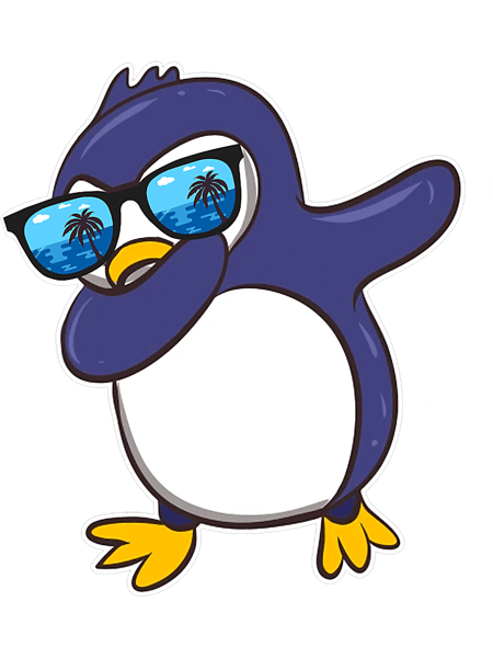 Penguins Lover Dabbing Penguin Cute Animal Birthday Party Gift.png