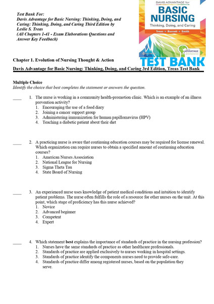 Test Bank For- Davis Advantage for Basic Nursing- Thinking, Doing, and Caring- Thinking, Doing, and Caring Third Edition by Leslie S. Treas-1-7_page-0001.jpg