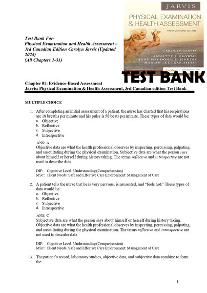 Test Bank For Physical Examination and Health Assessment – 3rd Canadian Edition, Carolyn Jarvis (Updated 2024)-1-7_page-0001.jpg