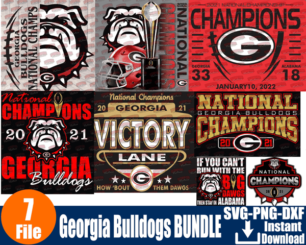 7 Files Georgia Bulldogs Bundle Svg, Georgia Bulldogs Lovers, Bulldogs Logo.png