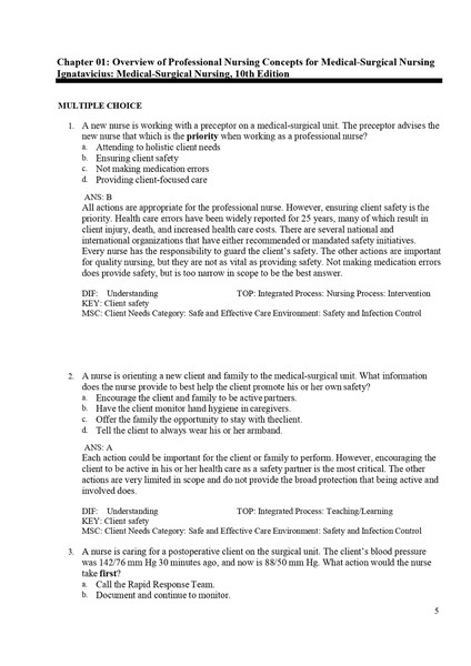 TEST BANK FOR MEDICAL SURGICAL NURSING, 10TH EDITION, DONNA D. IGNATAVICIUS, LINDA WORKMAN, CHERIE R. REBAR & NICOLE M. HEIMGARTNER ALL CHAPTERS 1-69-1-7_page-0