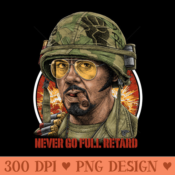 Tropic Thunder, Kirk Lazarus, Cult Classic - Sublimation printables PNG download - Download immediately