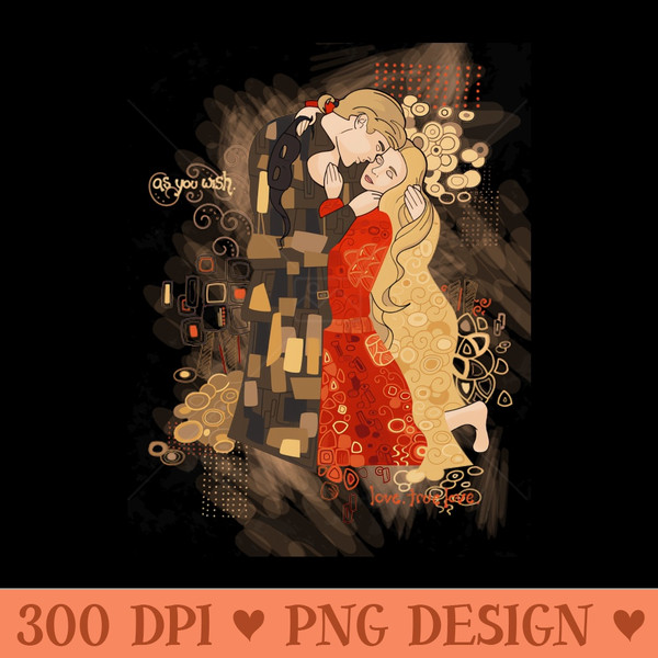 The Invention of the Kiss - Sublimation designs PNG - Instant download