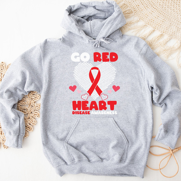 2Retro Go Red Heart Disease Awareness Graphic Hoodies.jpg