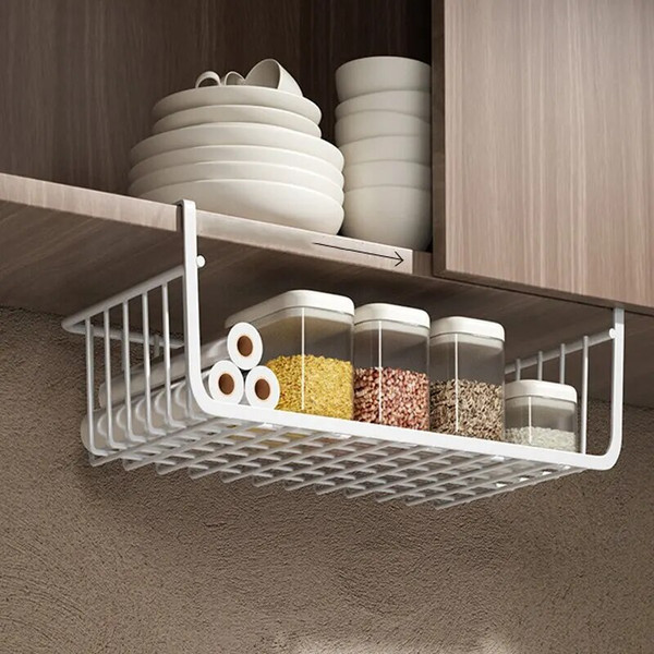 9fnf1pc-White-Black-Hanging-Net-Basket-Iron-Material-Large-Capacity-Hanging-Under-Cabinet-Wall-Wardrobe-Storage.jfif