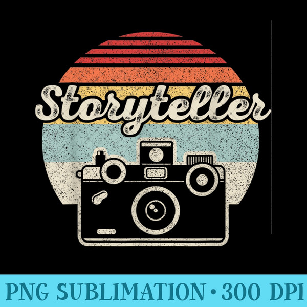 Retro Vintage Storyteller Camera Photography Photographer - PNG design downloads - Boost Your Success with this Inspirational PNG Download