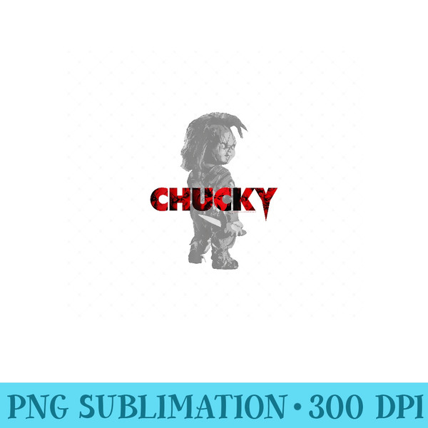 Childs Play Chucky Red Accent Logo - PNG Graphics - Stunning Sublimation Graphics