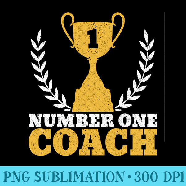 Number One Coach Baseball Basketball Cheer Head Trainer - PNG Download - Trendsetting And Modern Collections