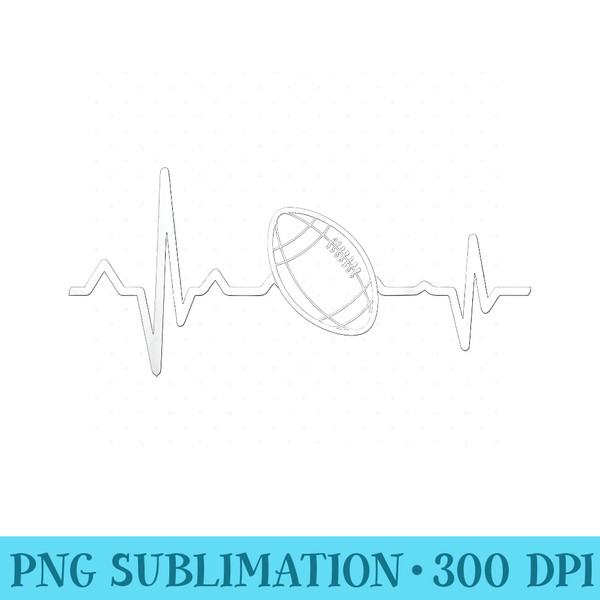 My heart beats for American football - Sublimation clipart PNG - Versatile And Customizable Designs