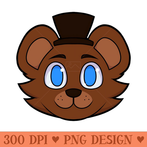 Freddy Fazbear FNaF - PNG Templates Download - Perfect for Sublimation Mastery