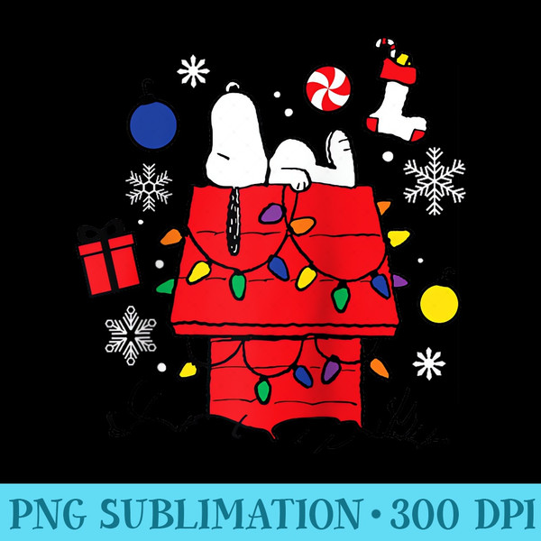 Peanuts Holiday Snoopy Dreamin' Raglan Baseball - Sublimation PNG Designs - Perfect for Sublimation Art