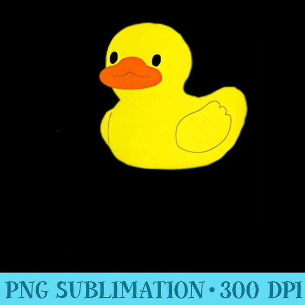 Cute Simple Little Yellow Rubber Ducky Duck Graphic Print - Download PNG Files - Instantly Transform Your Sublimation Projects