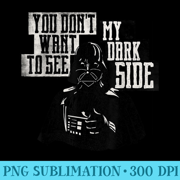 Star Wars Darth Vader Dark Side Funny T - PNG Download Clipart - Transform Your Sublimation Creations
