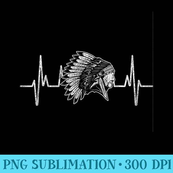 Native American Roots Headdress Heartbeat Native American - Printable PNG Images - Instant Access To Downloadable Files