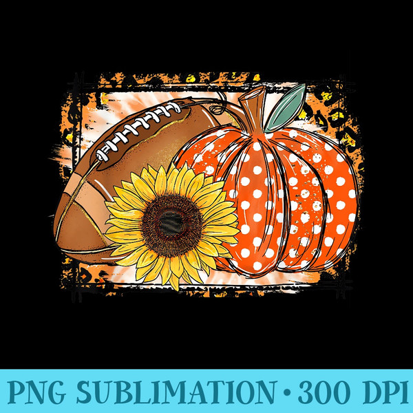 Football Pumpkin Sunflower Football Lover Fall Thanksgiving - PNG Download Clipart - Eco Friendly And Sustainable Digital Products