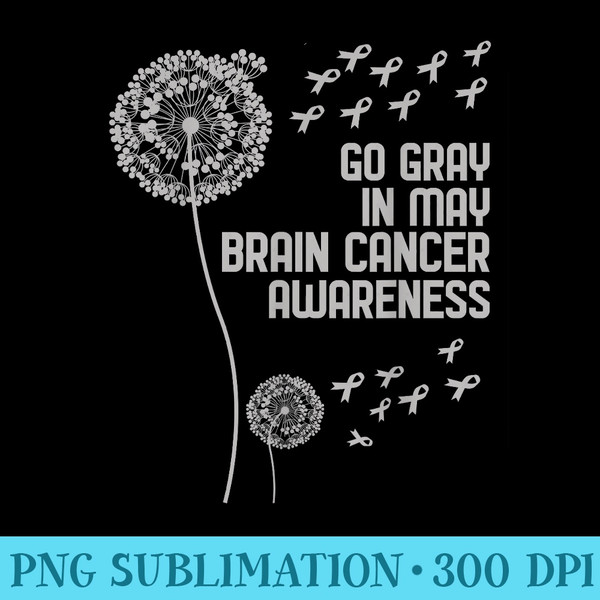 Brain Cancer Awareness Wear Gray Fight Brain Cancer - Sublimation patterns PNG - Boost Your Success with this Inspirational PNG Download