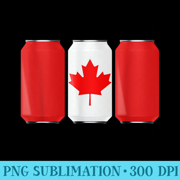 Patriotic Beer Cans Canada w Canadian Flag - High Quality PNG Download - Fashionable and Fearless