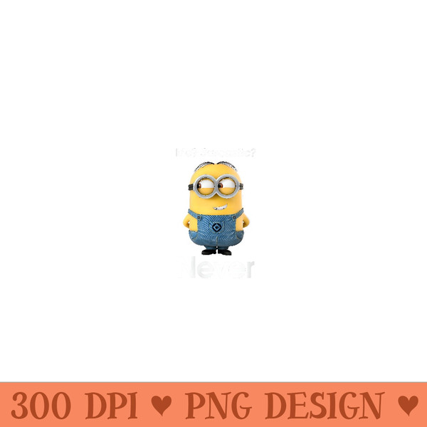 Womens Despicable Me Minions Me Sarcastic Never Portrait - PNG design assets - Trendsetting And Modern Collections