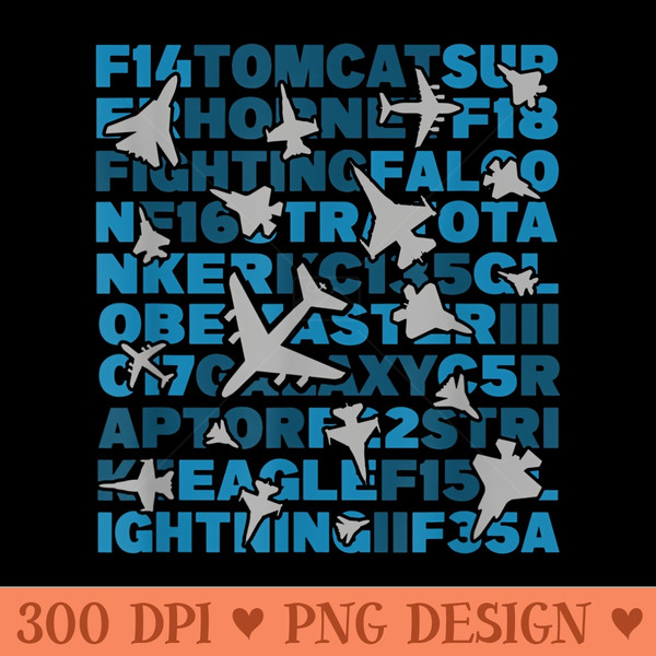 F-14, F-15, F-16, F-18, F-22, C5, C17 Military Aircraft USA - PNG Templates Download - Add a Festive Touch to Every Day