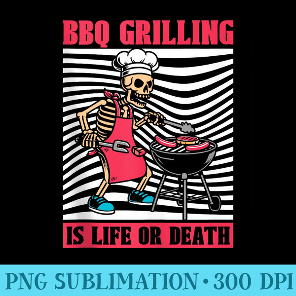 Barbecue Skeleton Grilling Grillmaster Grill Bbq - Sublimation printables PNG download - Trendsetting And Modern Collections
