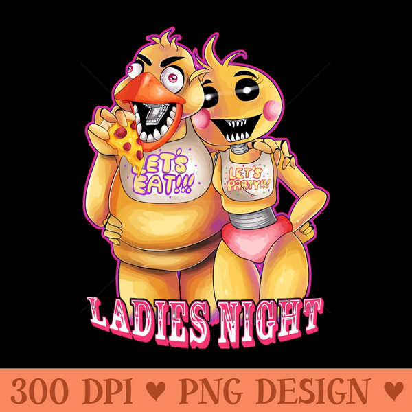 FIVE NIGHTS AT FREDDYS LADIES NIGHT - Shirt Template Transparent - Vibrant and Eye-Catching Typography