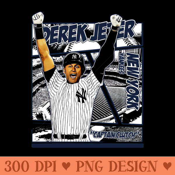 Derek Jeter Comics Retro 90s - High resolution PNG download - High Resolution And Print Ready Designs