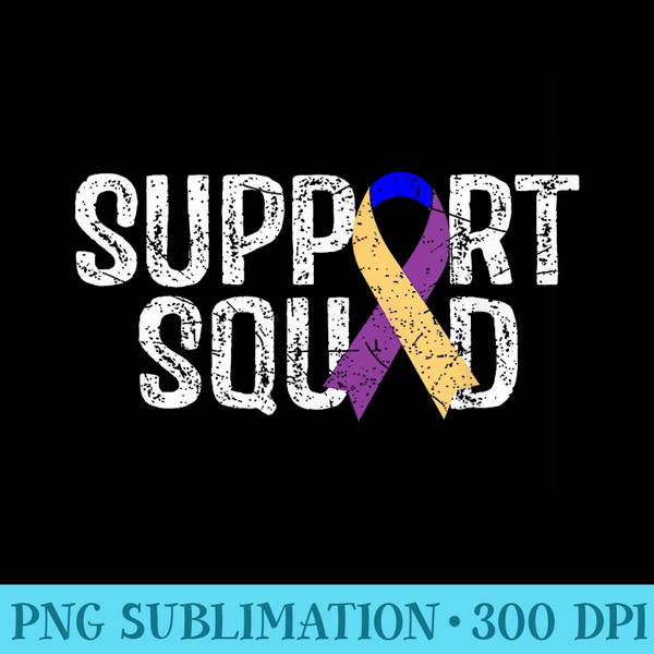 Bladder Cancer Awareness Support Squad - PNG Download Design - Enhance Your Apparel with Stunning Detail