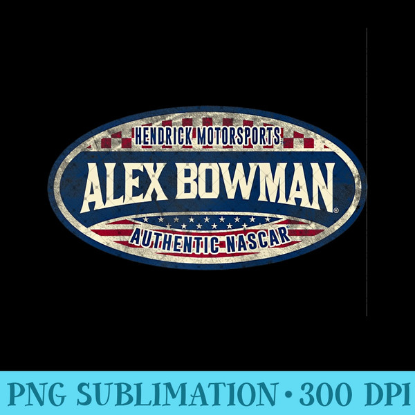 NASCAR - Alex Bowman - Vintage Raglan Baseball - Sublimation PNG Designs - Stunning Sublimation Graphics