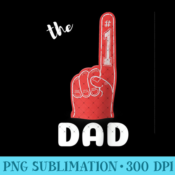 The Number One Dad Raglan Baseball - Sublimation PNG Designs - Instantly Transform Your Sublimation Projects