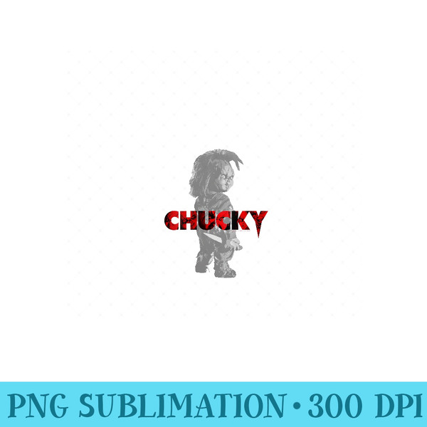 Childs Play Chucky Red Accent Logo - PNG design assets - Stunning Sublimation Graphics