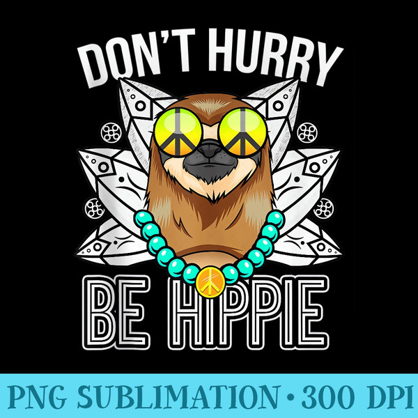 Sloth Relaxed Hippie Colorful Slow it Down WT Pajamas PJs - PNG Download - Revolutionize Your Designs