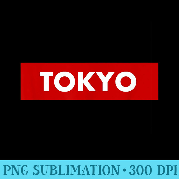 Tokyo red box tshirt - PNG Download Transparent Background - Instantly Transform Your Sublimation Projects