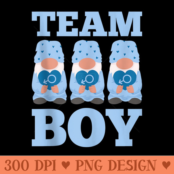 Team Cute Family Gender Reveal Outfit Baby Shower Party - PNG Art Files - Perfect for Personalization