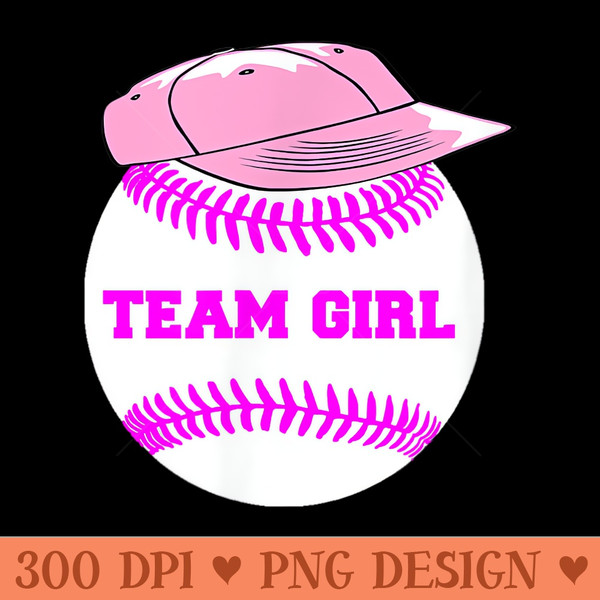 Baseball Gender Reveal Team Girl T Baby Shower Party - Beautiful PNG download - Bold & Eye Catching