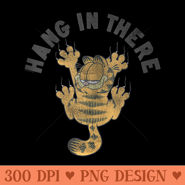 Garfield Hang in There - PNG Clipart - Easy-To-Print And User-Friendly Designs