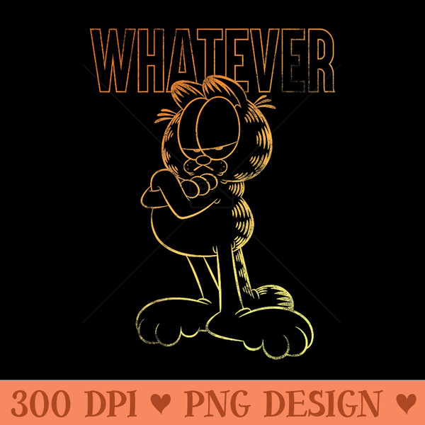 Garfield Whatever Ombre Garfield Premium - Digital PNG Downloads - Boost Your Success with this Inspirational PNG Download