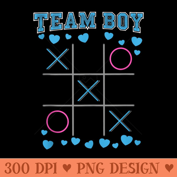 Cute Gender Reveal Baby Shower Party Team Men - Ready To Print PNG Designs - Spice Up Your Sublimation Projects