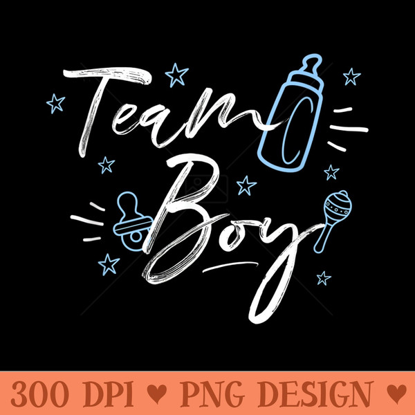Team Gender Reveal Baby Shower Party - PNG download with transparent background - Limited Edition And Exclusive Designs