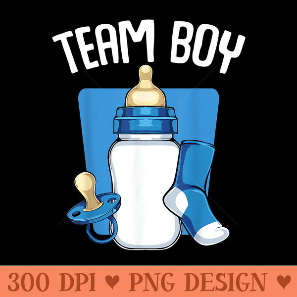 Team Blue Funny Gender Reveal Baby Shower Party Family - Vector PNG download - Unlock Vibrant Sublimation Designs