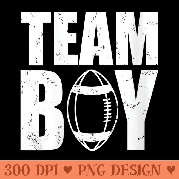 s Team Gender Reveal Baby Shower Party Distress Football - Printable PNG Graphics - Limited Edition And Exclusive Designs