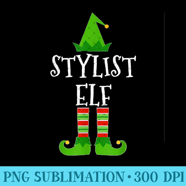 Stylist Elf - Funny Hair Nail fashion Christmas T - Mug Sublimation PNG - Perfect for Sublimation Mastery