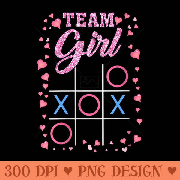 s Fun Gender Reveal Baby Shower Party Team Girl Men - PNG design assets - Bring Your Designs to Life