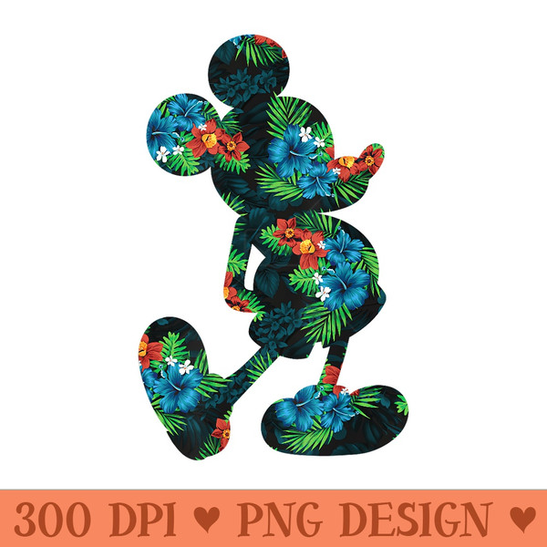 Disney Tropical Mickey Print - PNG Graphics - Quick And Seamless Download Process