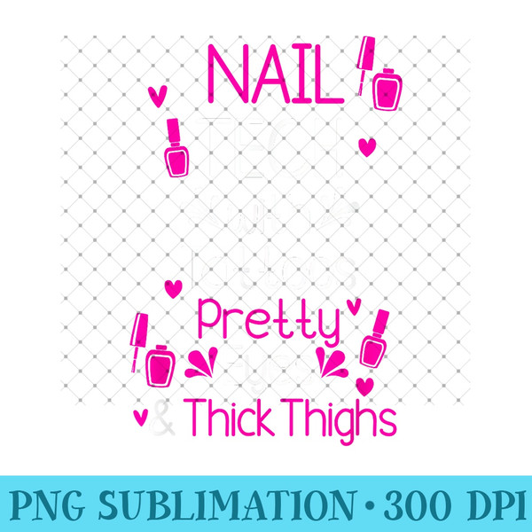 Nail Tech with Tattoos Pretty - Nail Technician Nail Polish - PNG Download - Quick And Seamless Download Process