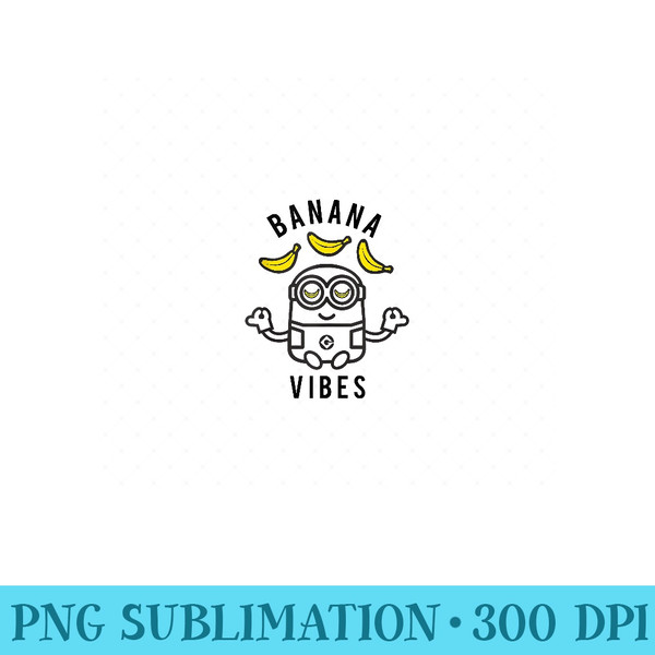 Despicable Me Minions Banana Vibes Meditation Minion Sketch - Exclusive PNG designs - Bring Your Designs to Life
