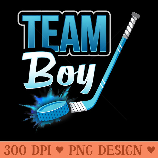 Team Gender Reveal Hockey Baby Shower Party Idea - PNG download for graphic design - Versatile And Customizable Designs