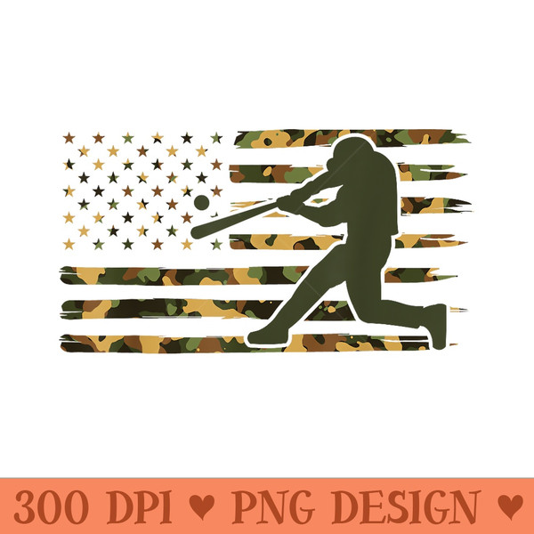 Camo USA Flag Baseball American Flag Baseball - Sublimation PNG Designs - Unique And Exclusive Designs