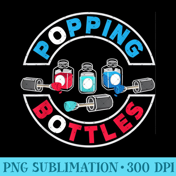 Nail Polish Pedicurist Manicurist Nail Tech Popping Bottles - Printable PNG Graphics - High Resolution And Print-Ready Designs