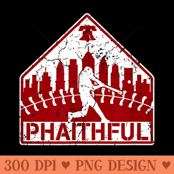 Philadelphia City Phaithful Philly Fan Baseball Home Plate - High Quality PNG download - Transform Your Sublimation Creations
