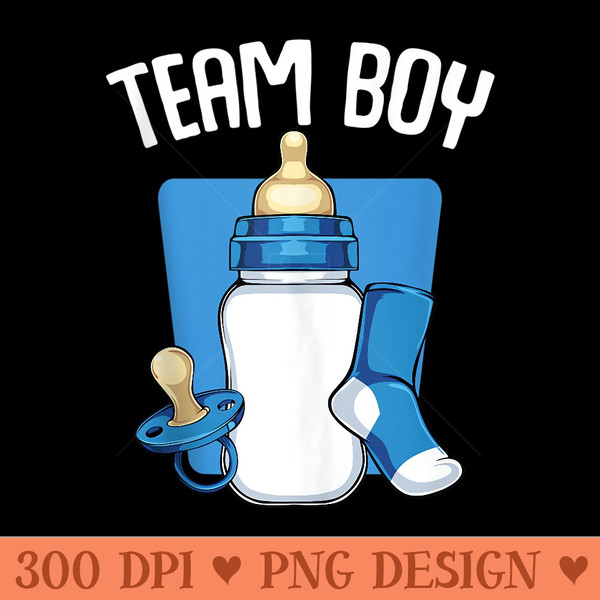 Team Blue Funny Gender Reveal Baby Shower Party Family - High Quality PNG files - Transform Your Sublimation Creations